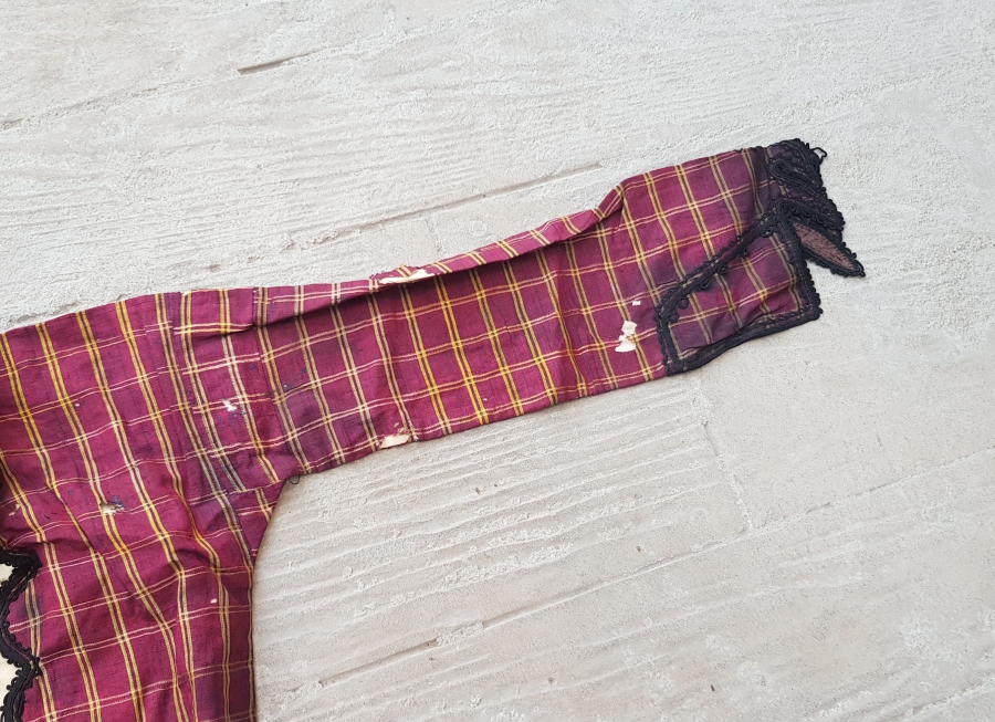 OSMANLI DÖNEMİ EL DOKUMA İPEK İBRİŞİM İŞLEMELİ ŞALVAR ÜSTÜ - CEPKEN