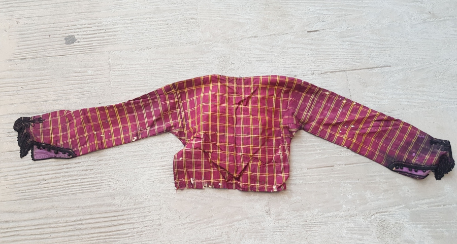 OSMANLI DÖNEMİ EL DOKUMA İPEK İBRİŞİM İŞLEMELİ ŞALVAR ÜSTÜ - CEPKEN