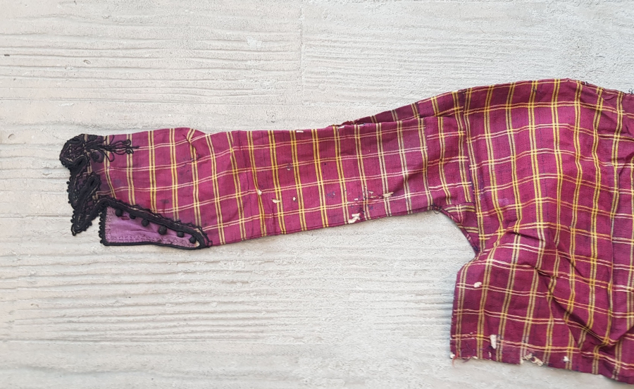 OSMANLI DÖNEMİ EL DOKUMA İPEK İBRİŞİM İŞLEMELİ ŞALVAR ÜSTÜ - CEPKEN