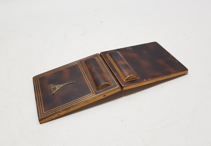 EYFEL KULESİ GÖRSELLİ BAĞA APLİKLİ ANTİKA FRANSIZ PUDRİYER