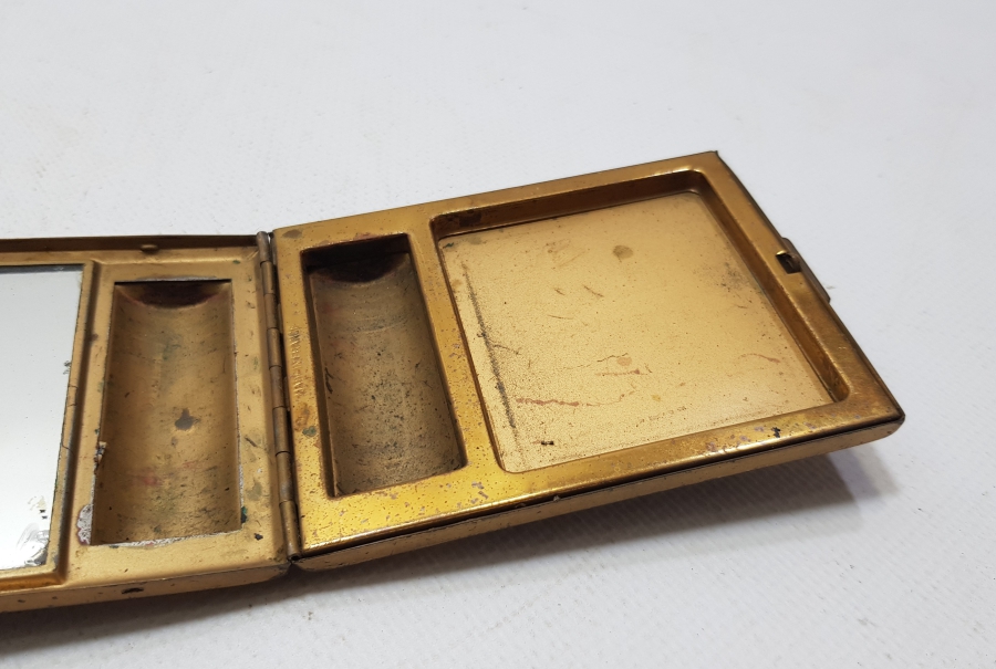 EYFEL KULESİ GÖRSELLİ BAĞA APLİKLİ ANTİKA FRANSIZ PUDRİYER