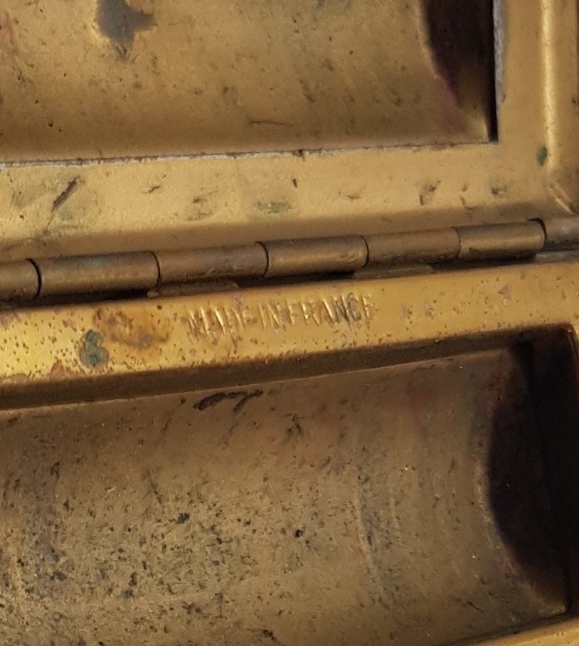 EYFEL KULESİ GÖRSELLİ BAĞA APLİKLİ ANTİKA FRANSIZ PUDRİYER