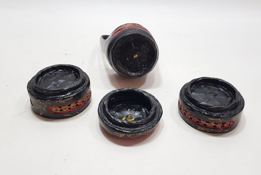 SEFERTASI FORMUNDA YAPILMIŞ OSMANLI DÖNEMİ NADİR PAPİER MACHE HURMALIK