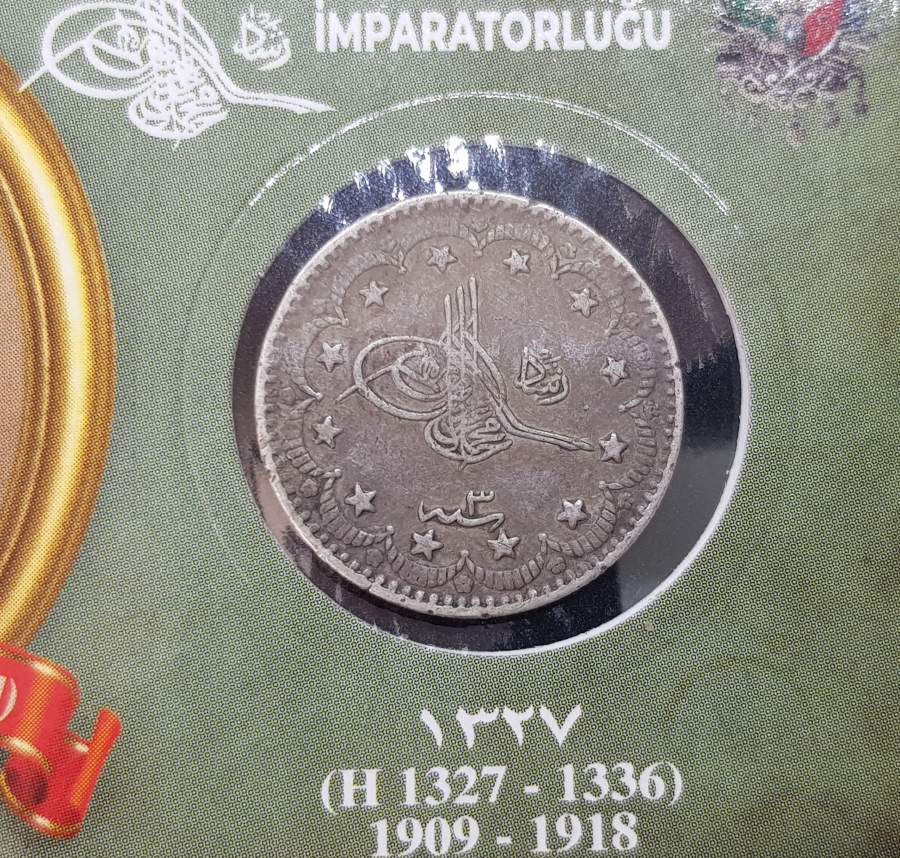 MEHMET REŞAT HAN DÖNEMİ KOLEKSİYONLUK GÜMÜŞ 5 KURUŞ
