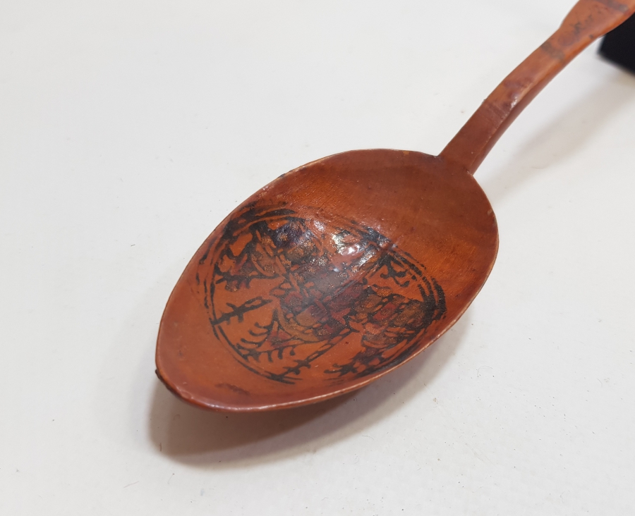 SAPINDA OSMANLICA AFİYET OLSUN EFENDİM YAZILI OSMANLI DÖNEMİ TAHTA KAŞIK