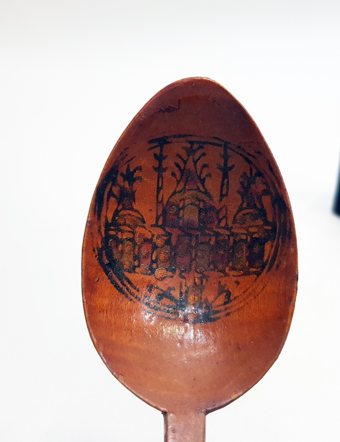 SAPINDA OSMANLICA AFİYET OLSUN EFENDİM YAZILI OSMANLI DÖNEMİ TAHTA KAŞIK