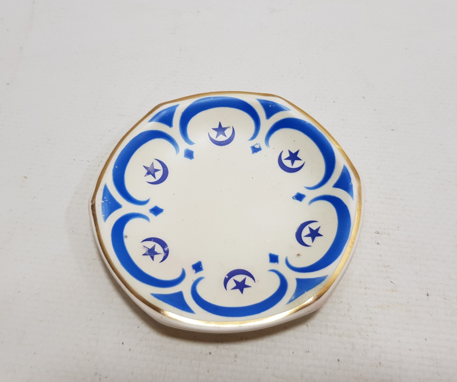 OSMANLI DÖNEMİ AY YILDIZLI PORSELEN MACUNLUK