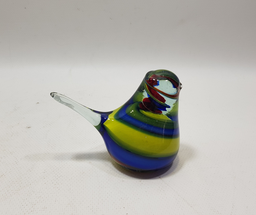 KUŞ FORMLU ANTİKA MURANO BİBLO