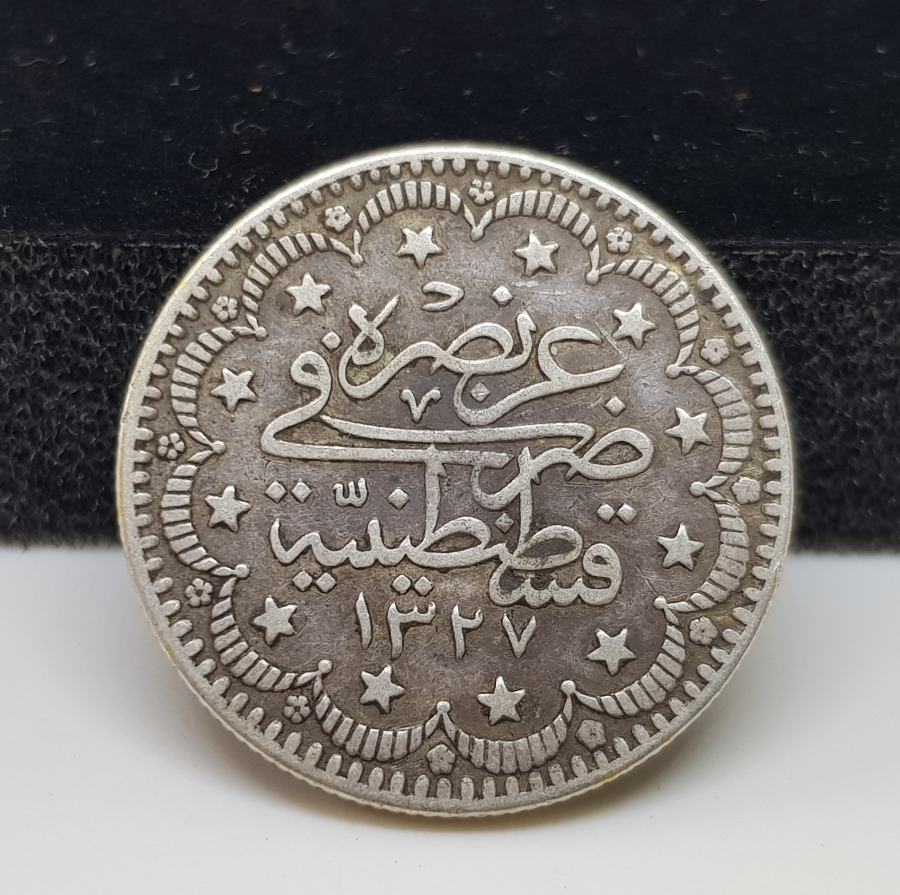 SULTAN MEHMET REŞAT HAN DÖNEMİ GÜMÜŞ 5 KURUŞ MECİDİYE