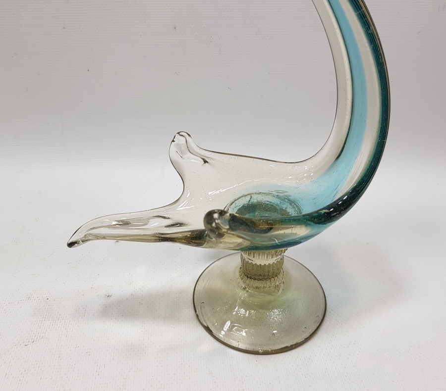 KUĞU FORMUNDA YAPILMIŞ ANTİKA MURANO BÜYÜK BOY LOKUMLUK