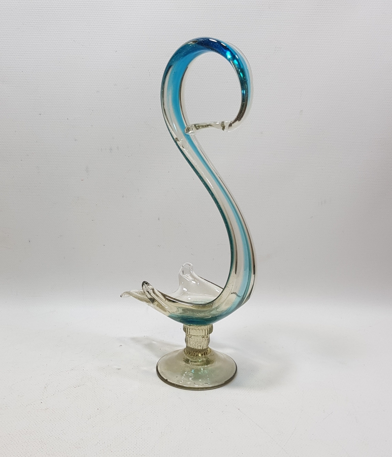 KUĞU FORMUNDA YAPILMIŞ ANTİKA MURANO BÜYÜK BOY LOKUMLUK