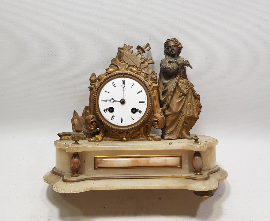 OSMANLI DÖNEMİ NADİR FORMDA ORYANTALİST ŞÖMİNE SAATİ