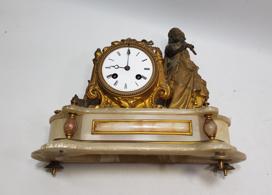 OSMANLI DÖNEMİ NADİR FORMDA ORYANTALİST ŞÖMİNE SAATİ