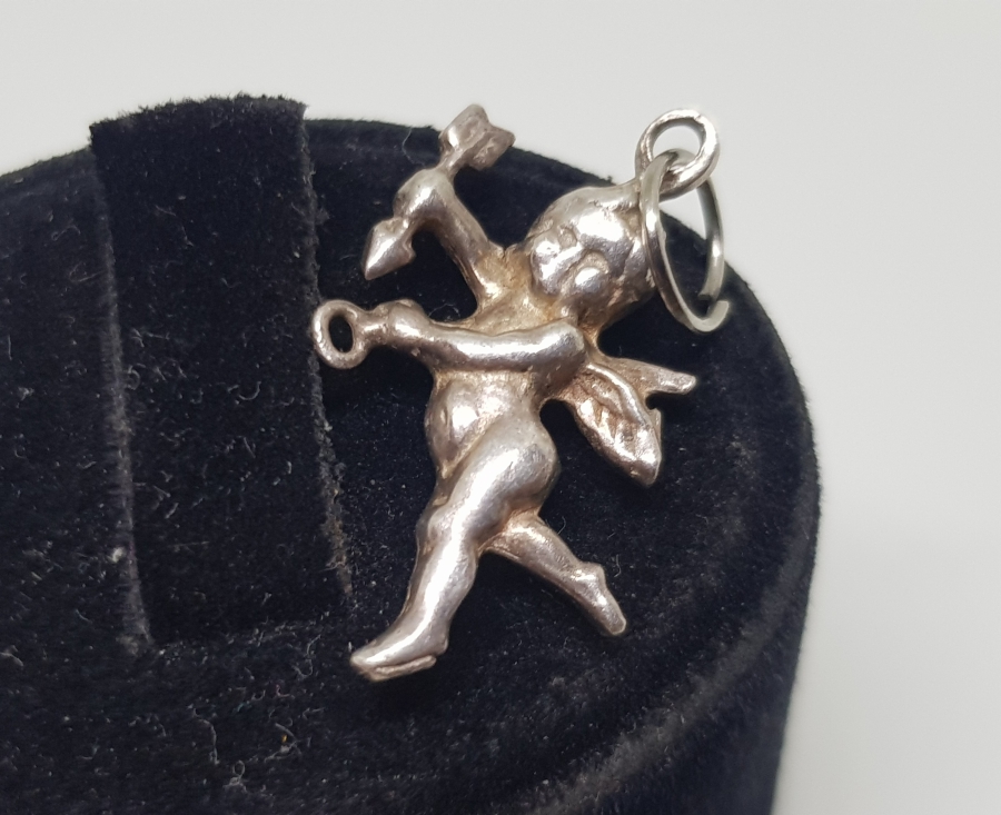 GÜMÜŞ MELEK FİGÜRLÜ KOLYE UCU