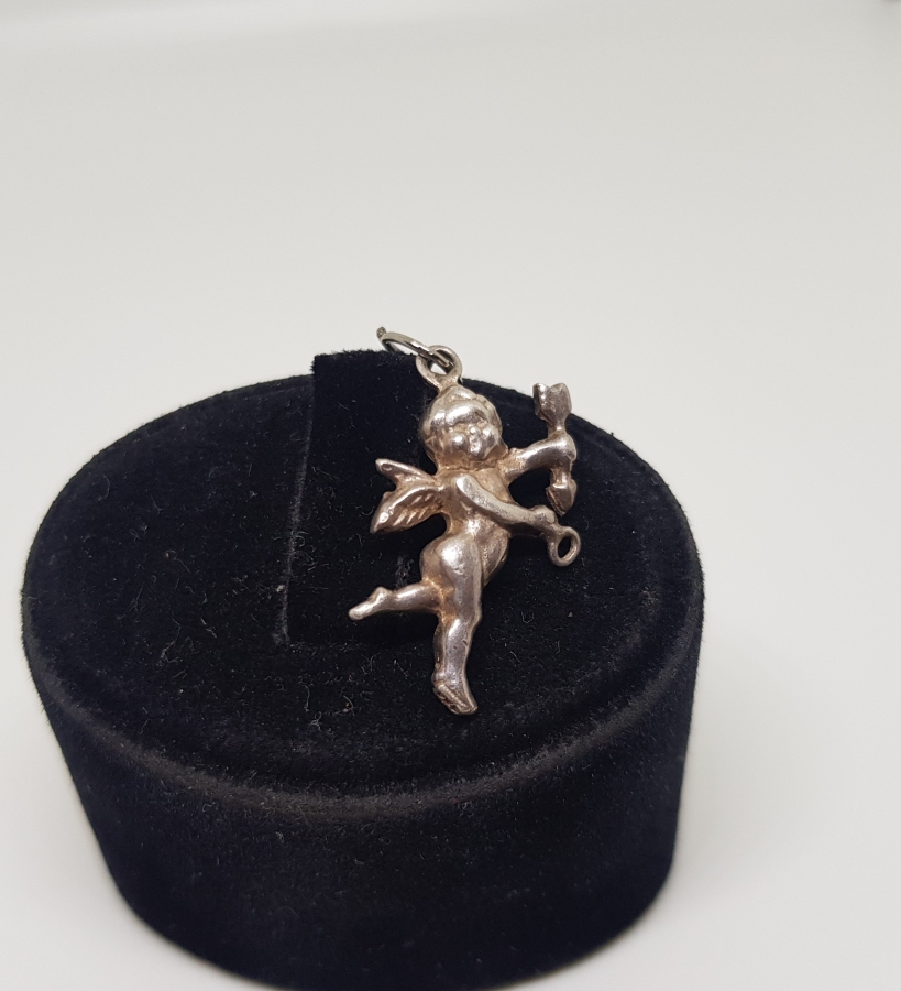 GÜMÜŞ MELEK FİGÜRLÜ KOLYE UCU