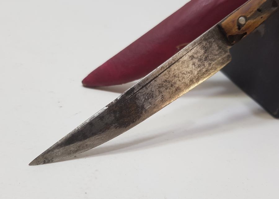 BOYNUZ SAPLI OSMANLI DÖNEMİ KINLI KAMA