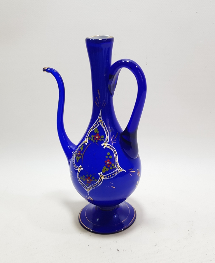 ÜFLEME CAMDAN MAMUL SANATÇI İMZALI EL BOYAMA ÖZEL YAPIM ANTİKA ZEMZEMLİK