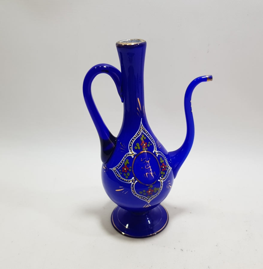 ÜFLEME CAMDAN MAMUL SANATÇI İMZALI EL BOYAMA ÖZEL YAPIM ANTİKA ZEMZEMLİK