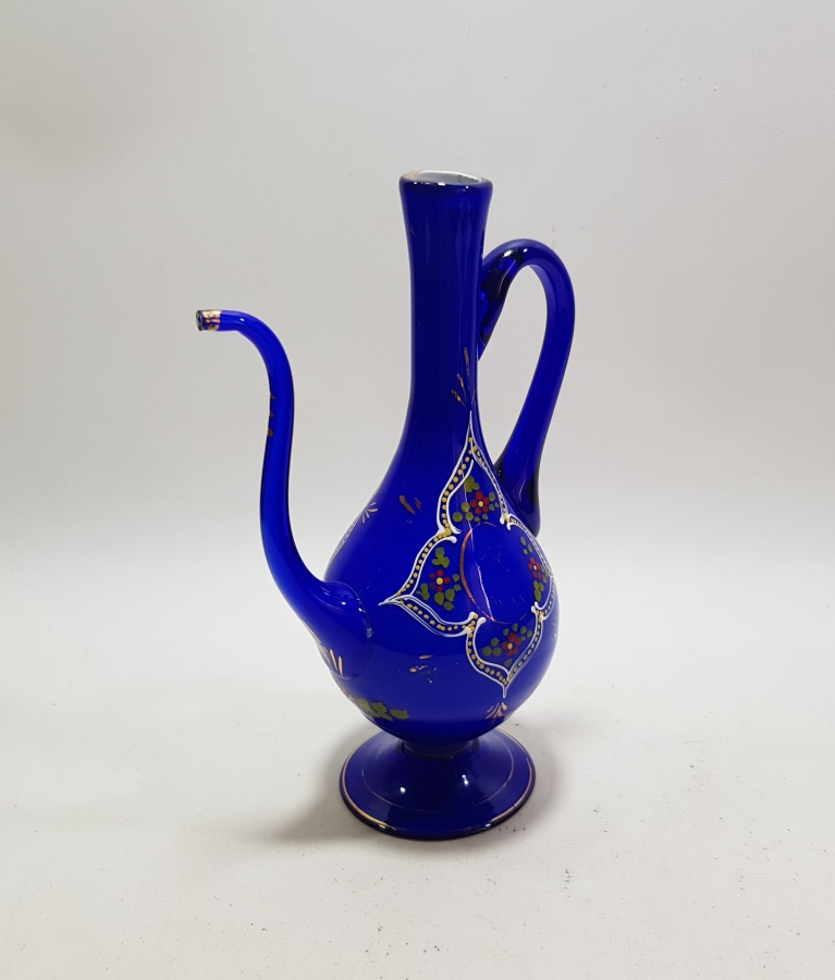 ÜFLEME CAMDAN MAMUL SANATÇI İMZALI EL BOYAMA ÖZEL YAPIM ANTİKA ZEMZEMLİK