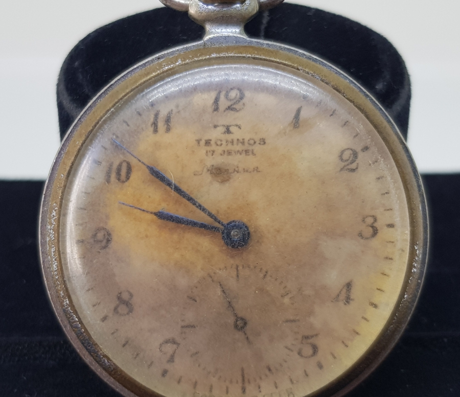 TECHNOS MARKA KURMALI ANTİKA CEP SAATİ