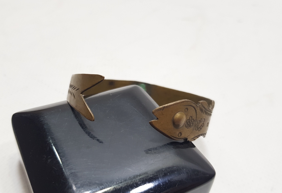 BALIK FORMUNDA YAPILMIŞ OSMANLI DÖNEMİ EL YAPIMI ROMATİZMA BİLEZİĞİ