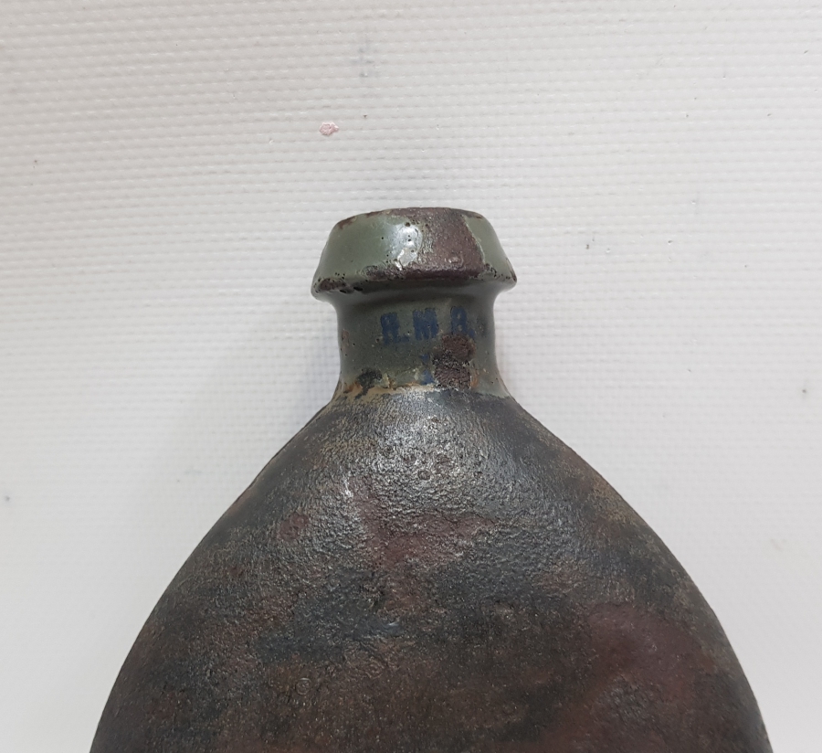 1. DÜNYA SAVAŞI DÖNEMİ ÇOK NADİR MANTAR KAFA ALMAN SUBAY MATARASI