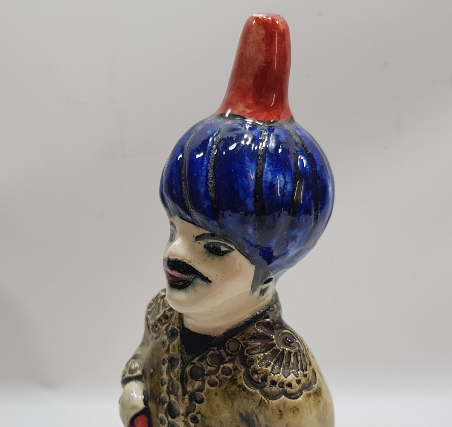 ÖMER CESUR USTA İMZALI ÇOK NADİR KÜTAHYA EFE FİGÜRÜ