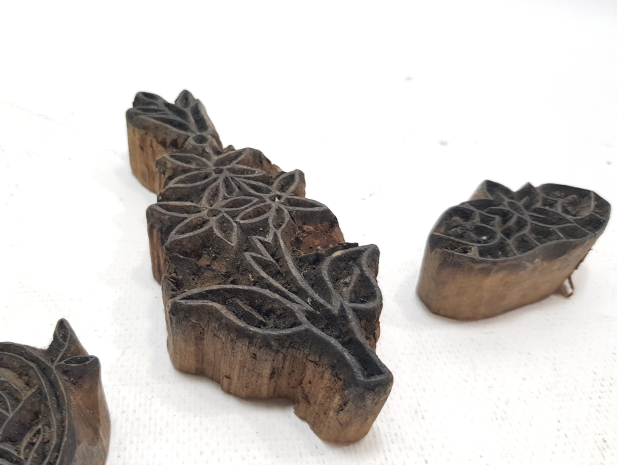 OSMANLI DÖNEMİ EL OYMA 3 ADET TOKAT İŞİ AHŞAP BASKI KALIBI