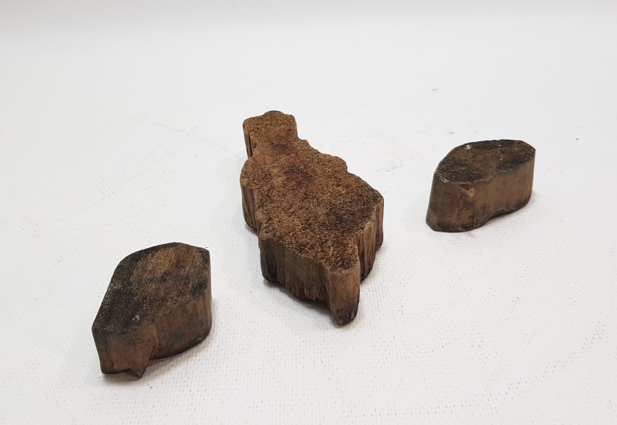 OSMANLI DÖNEMİ EL OYMA 3 ADET TOKAT İŞİ AHŞAP BASKI KALIBI