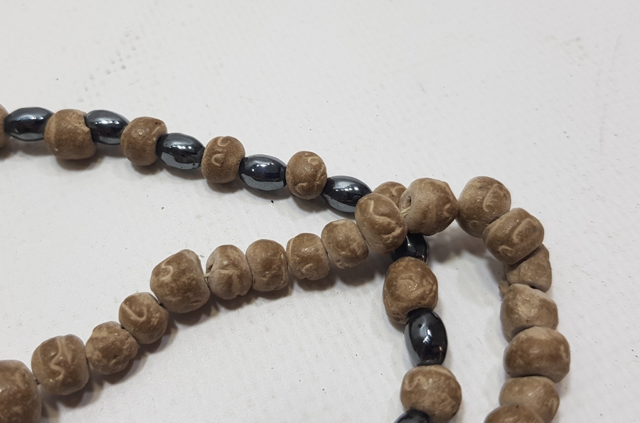 OSMANLI DÖNEMİ NADİR ÜZERİNDE ESMA ÜL HÜSNA YAZILI KERBELA TOPRAĞINDAN DERVİŞ TESPİHİ