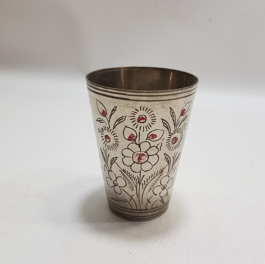 MEDİNE-İ MÜNEVVERE YADİGARI KALEM İŞÇİLİKLİ OSMANLI DÖNEMİ ZEMZEM BARDAĞI