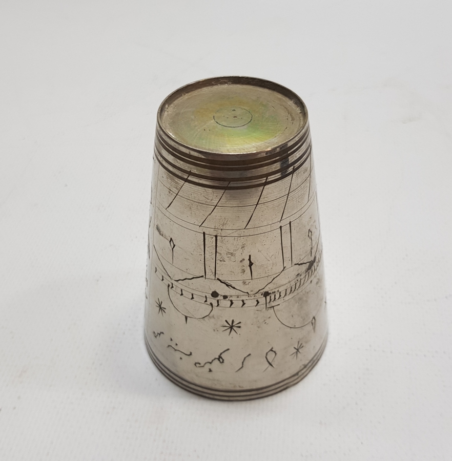 MEDİNE-İ MÜNEVVERE YADİGARI KALEM İŞÇİLİKLİ OSMANLI DÖNEMİ ZEMZEM BARDAĞI