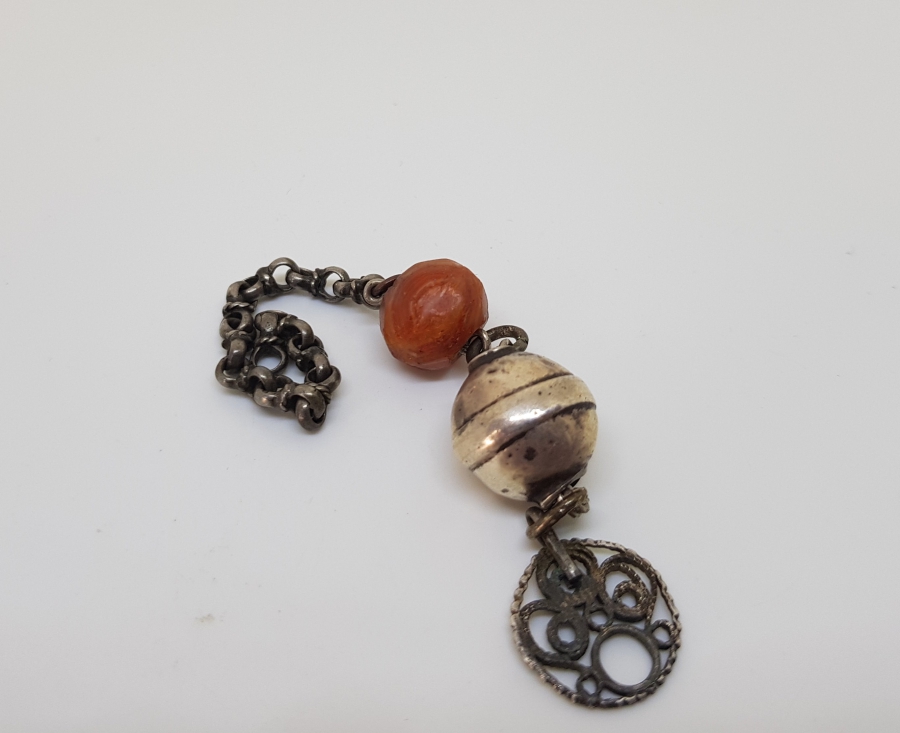 OSMANLI GÜMÜŞ TESPİH PÜSKÜLÜ