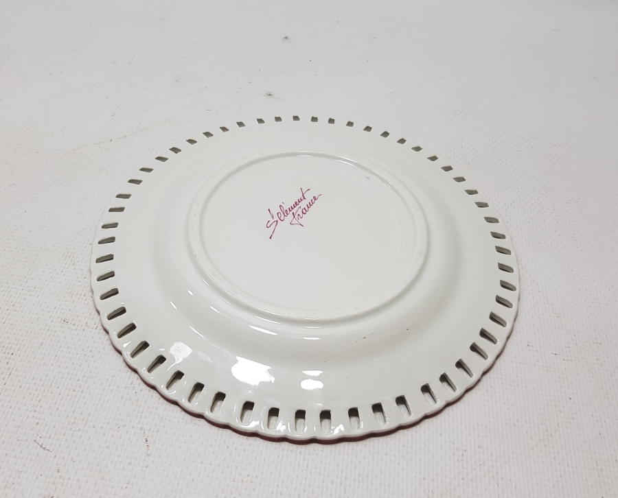 OSMANLI DÖNEMİ HOROZLU PORSELEN TABAK