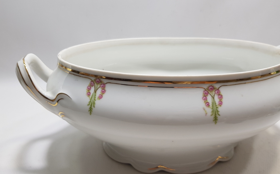 OSMANLI DÖNEMİ CONSTANTINOPLE PERA LİMONCUOĞLU DAMGALI PORSELEN ÇORBALIK