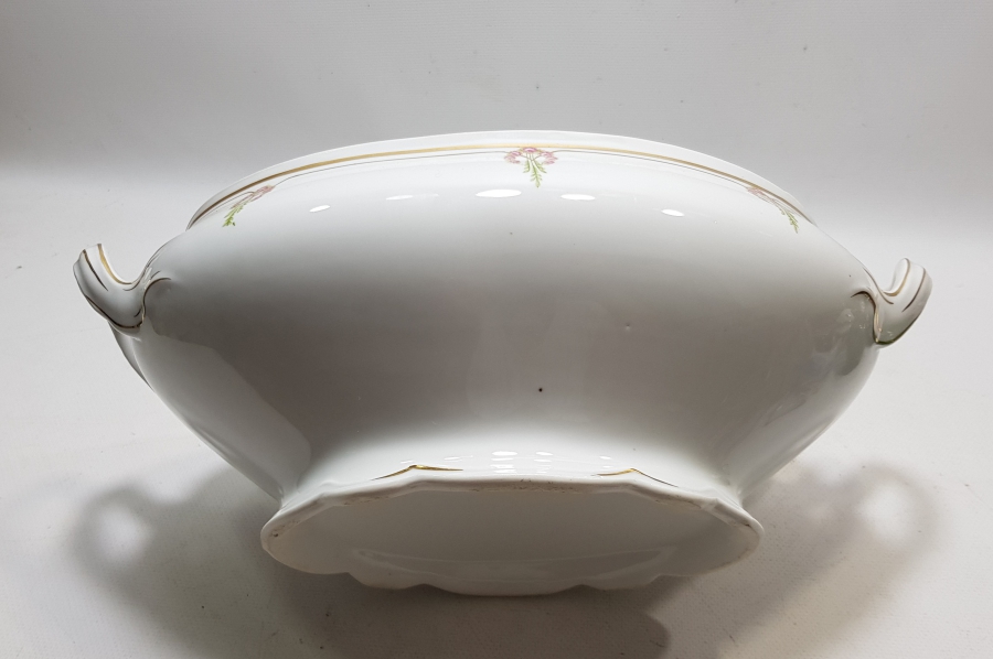 OSMANLI DÖNEMİ CONSTANTINOPLE PERA LİMONCUOĞLU DAMGALI PORSELEN ÇORBALIK