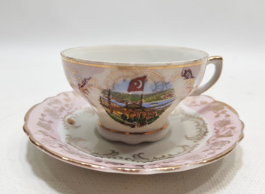 OSMANLI DÖNEMİ AYASOFYA CAMİ GÖRSELLİ KAHVE FİNCANI