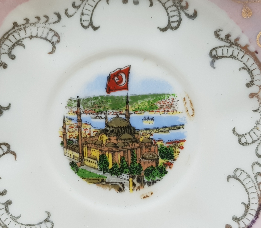 OSMANLI DÖNEMİ AYASOFYA CAMİ GÖRSELLİ KAHVE FİNCANI