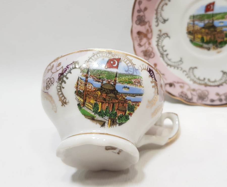 OSMANLI DÖNEMİ AYASOFYA CAMİ GÖRSELLİ KAHVE FİNCANI