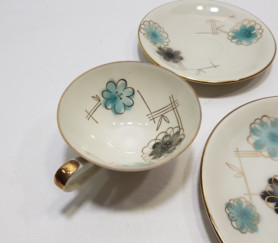 ALTIN VARAKLI BAVARIA TRİO ÇAY - KAHVE TAKIMI