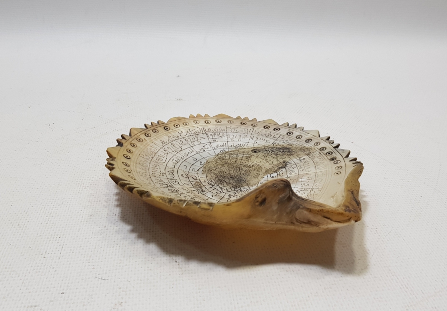 OSMANLI DÖNEMİ TILSIMLI DENİZ KABUĞU ŞİFA TASI
