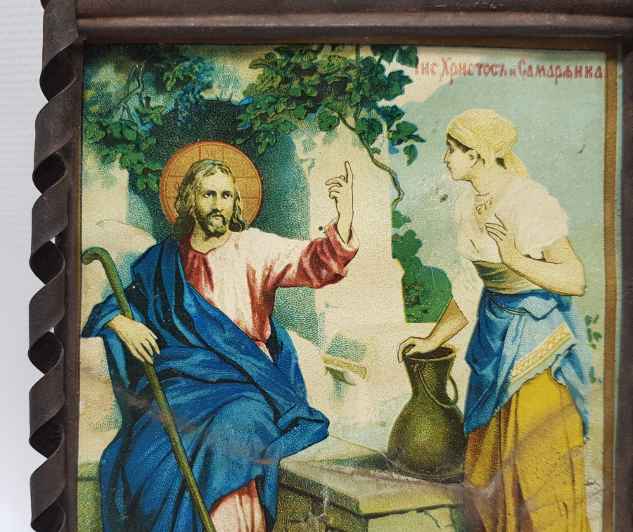 OSMANLI DÖNEMİ RUM İŞİ TENEKE İKONA