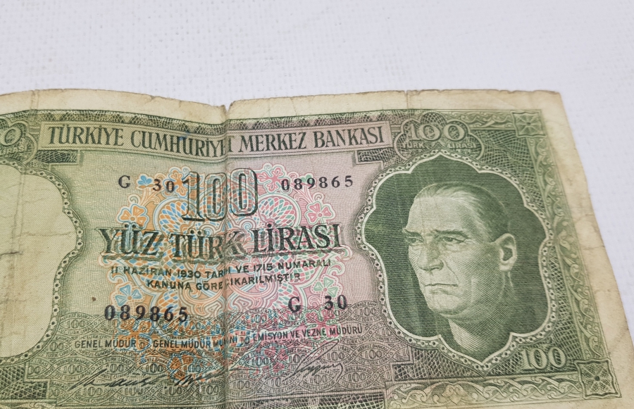 T.C. 5. EMİSYON 100 LİRA KAĞIT PARA