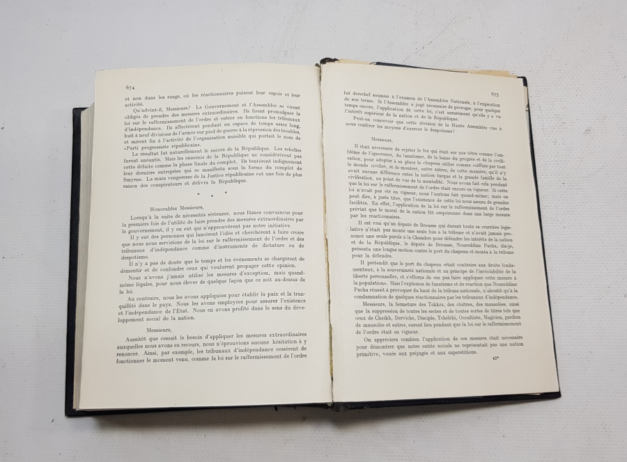 1927 TARİHLİ ÇOK NADİR FRANSIZCA NUTUK
