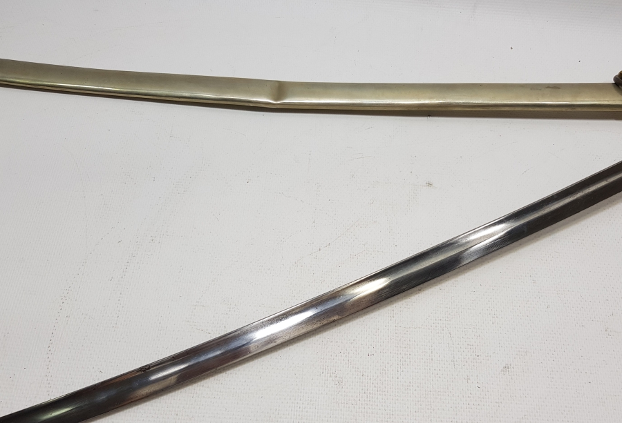 1. DÜNYA SAVAŞI DÖNEMİ BOYNUZ SAPLI VE AY YILDIZLI OSMANLI HAFİF SÜVARİ KILICI