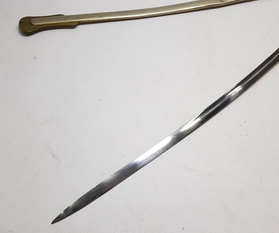 1. DÜNYA SAVAŞI DÖNEMİ BOYNUZ SAPLI VE AY YILDIZLI OSMANLI HAFİF SÜVARİ KILICI