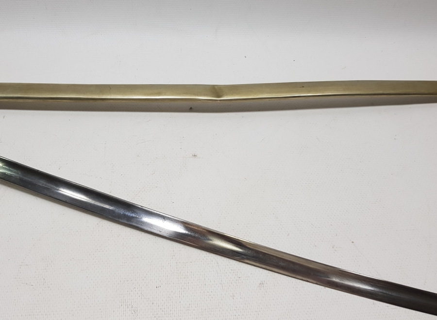 1. DÜNYA SAVAŞI DÖNEMİ BOYNUZ SAPLI VE AY YILDIZLI OSMANLI HAFİF SÜVARİ KILICI