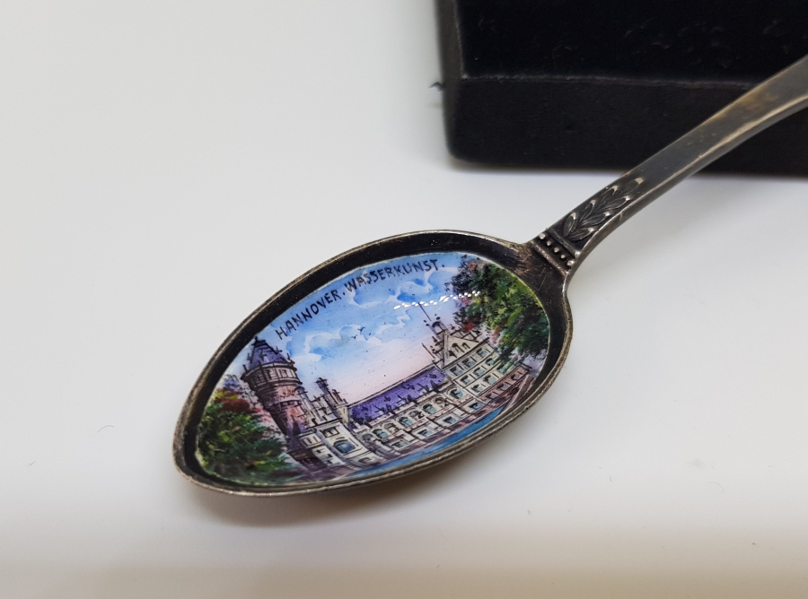 HANNOVER GÖRSELLİ MİNELİ GÜMÜŞ ÇAY KAŞIĞI