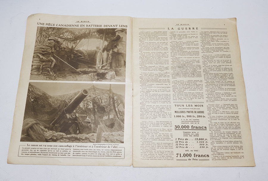 1. DÜNYA SAVAŞI 1918 TARİHLİ LE MİROİR DERGİSİ