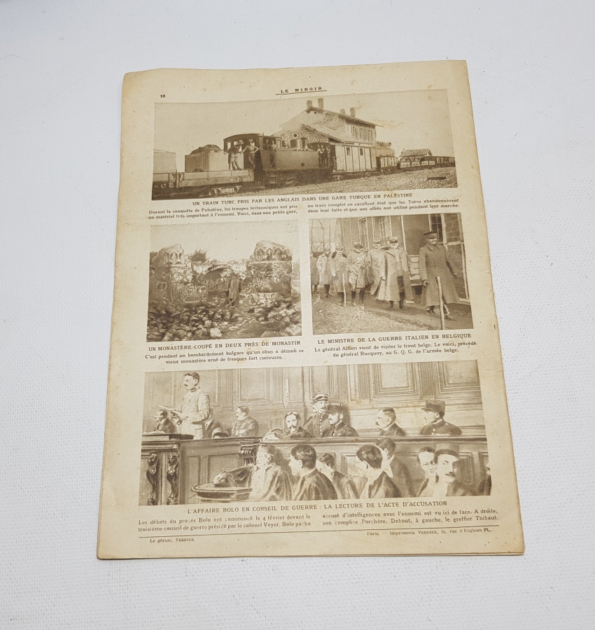 1. DÜNYA SAVAŞI 1918 TARİHLİ LE MİROİR DERGİSİ